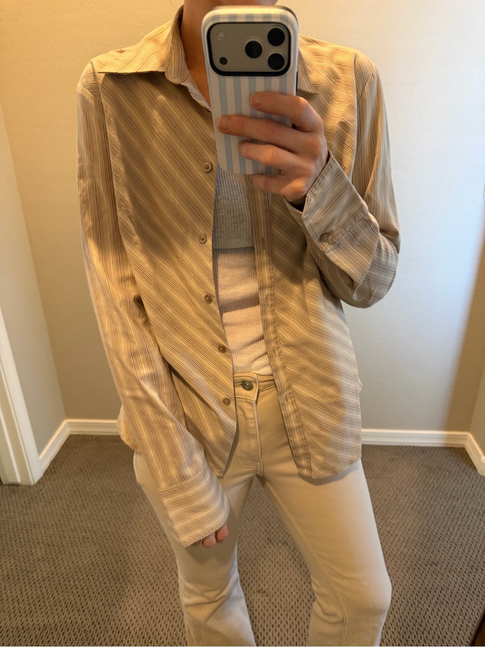 Express Striped Button-Down Shirt